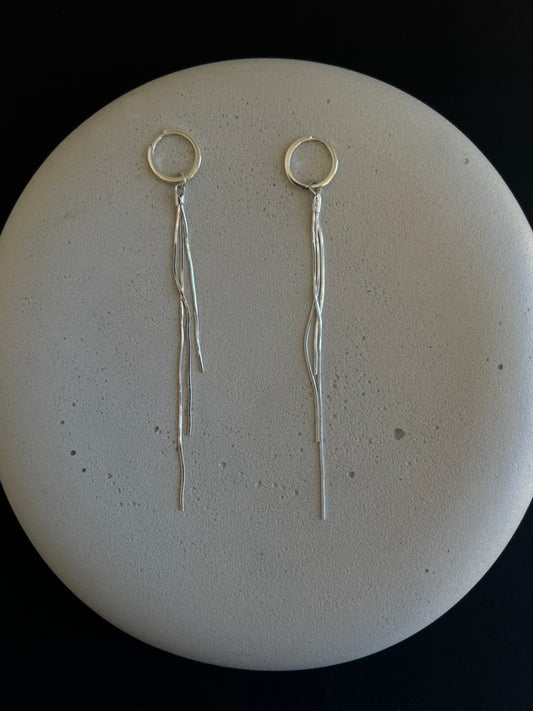 Shimmer Earrings - Thin Hoop Top