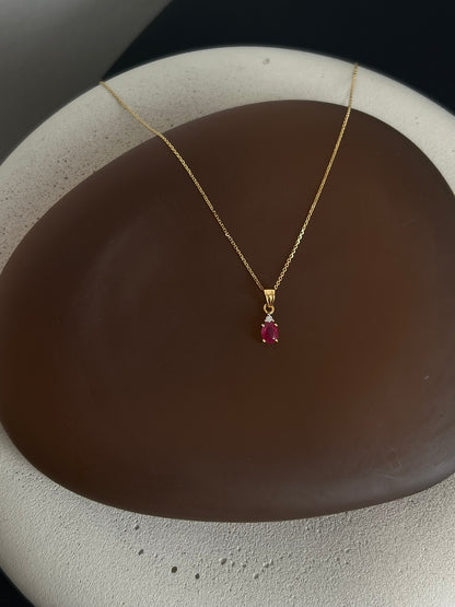 Ruby and Diamond Pendant