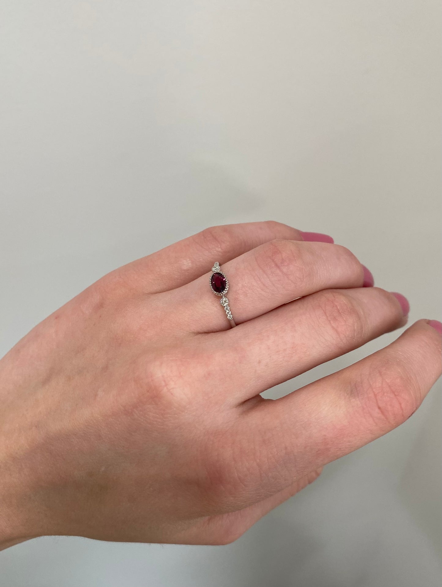 Ruby and Diamond Petite Ring