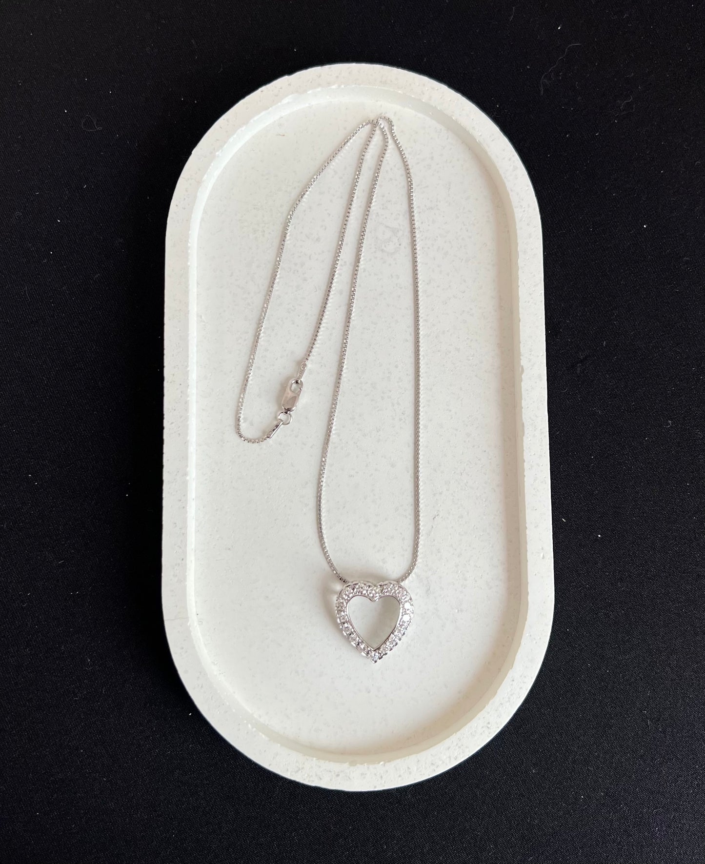 Natural Diamond Open Heart Pendant