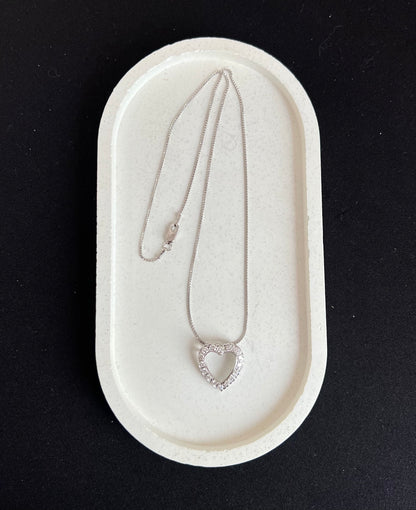 Natural Diamond Open Heart Pendant