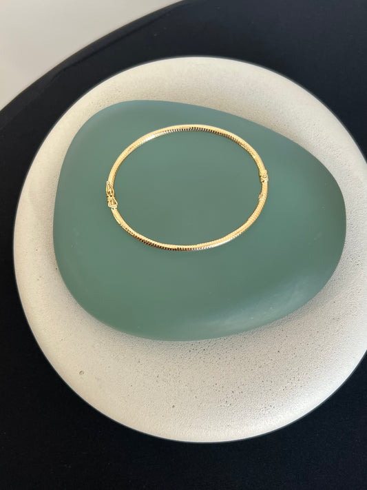 Gold Hinged Bangle