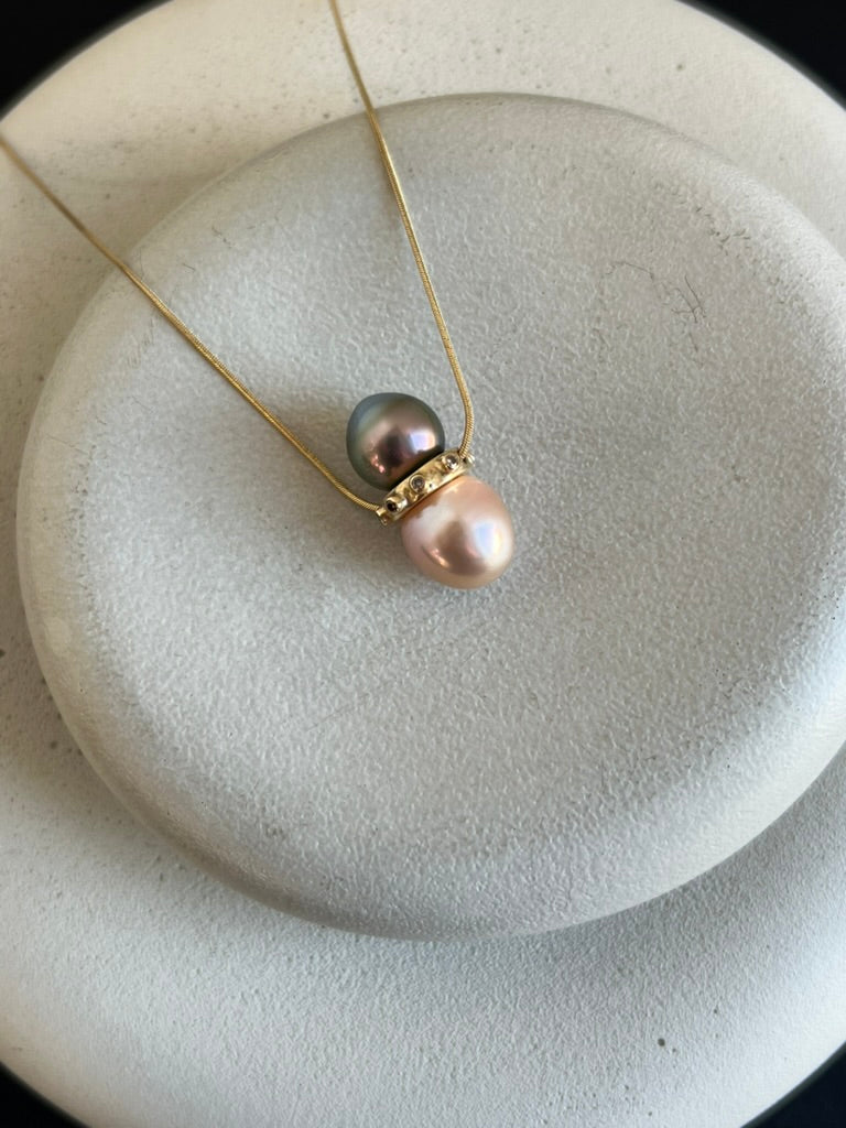 Tahitian and Edison Pearl Pendant