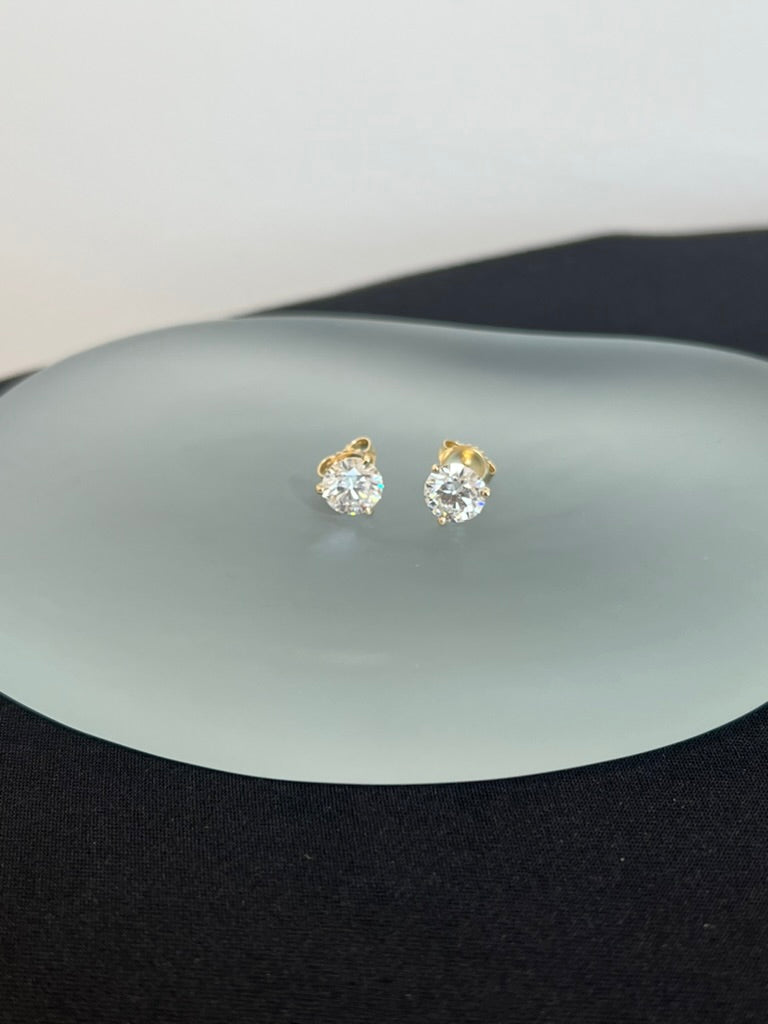 3.16 ct F VS1 Lab Diamond Studs