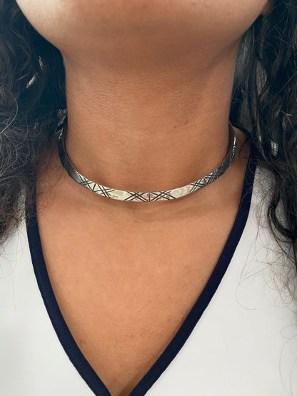 Hand Forged Collar with Etching