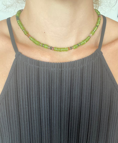 Peridot and Tourmaline Necklace