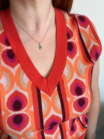 Emerald Baguette Pendant