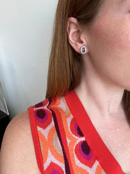 Watermelon Tourmaline Earrings