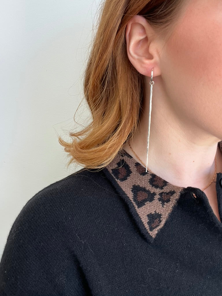 Shimmer Earrings - Thin Hoop Top