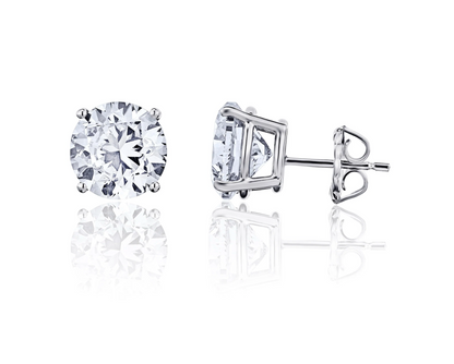 Diamond Studs Lab Grown Six Carats