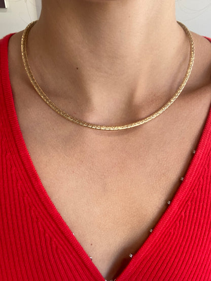 Gold Stretch Mesh Necklaces