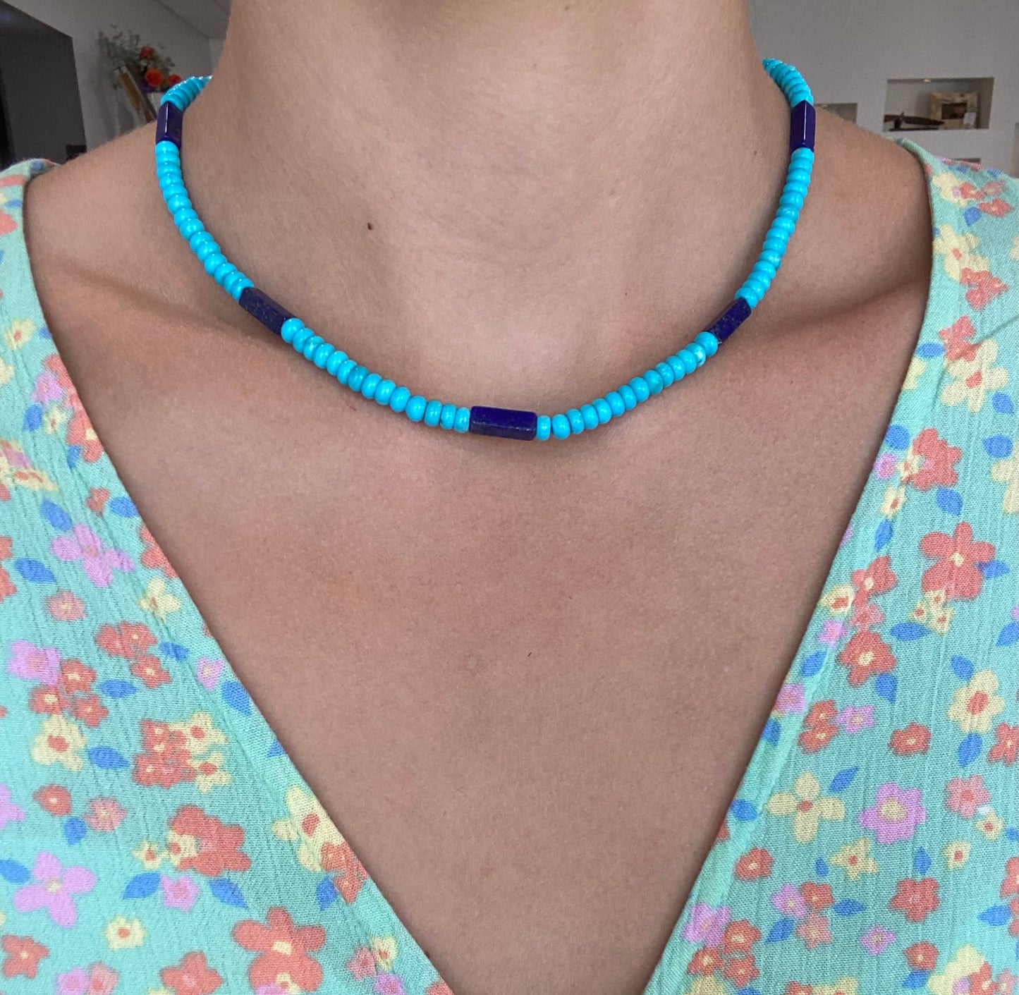 Turquoise Lapis Necklace