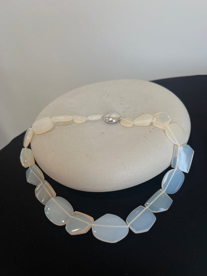 Opal Flat Disc Necklace
