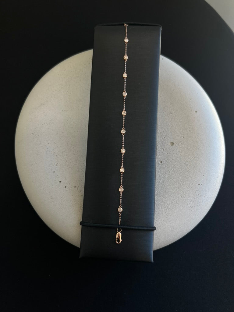 Rose Gold Salt and Pepper Diamond Bracelet