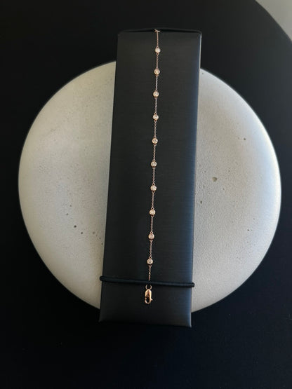 Rose Gold Salt and Pepper Diamond Bracelet