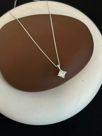 1.59 ct Square Brilliant Diamond Pendant
