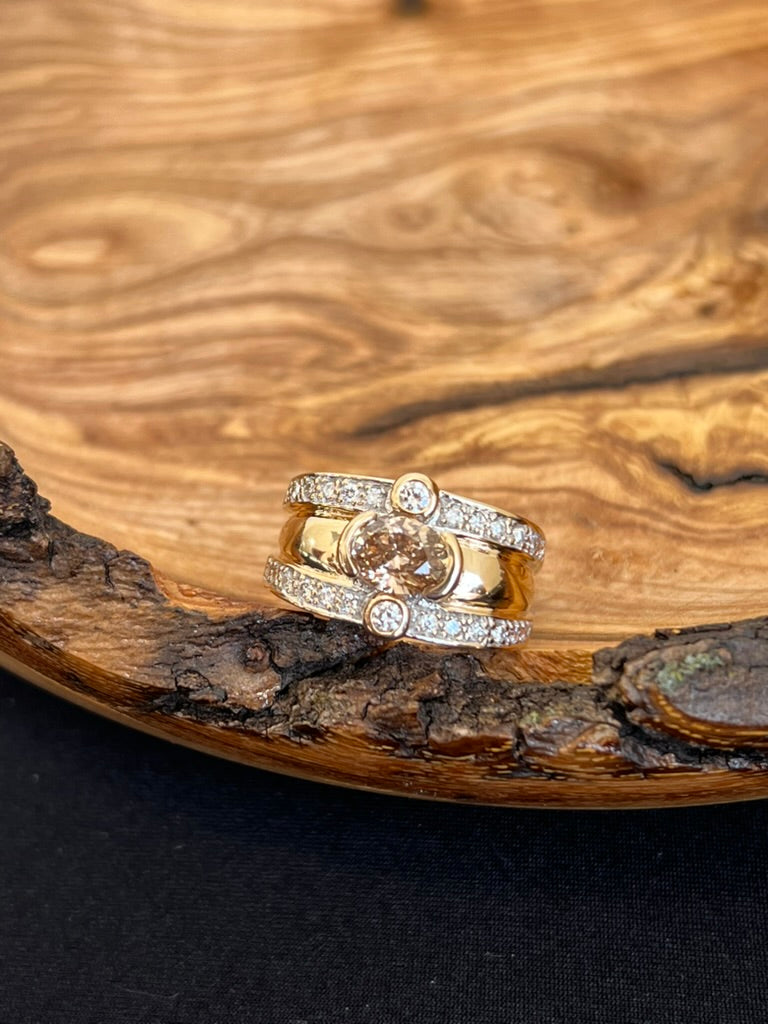 Champagne Diamond Ring