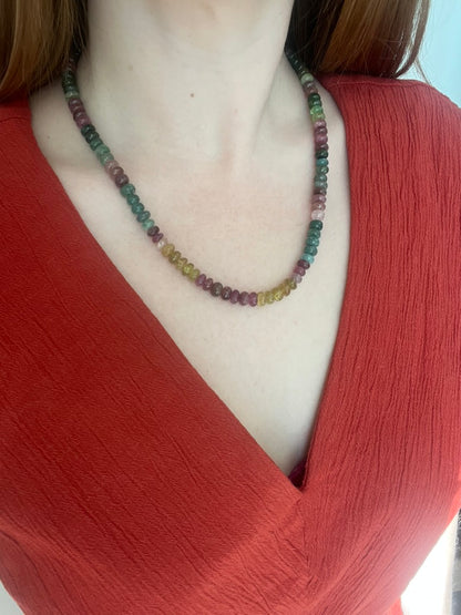 Tourmaline 18kt White Gold Candy Necklace