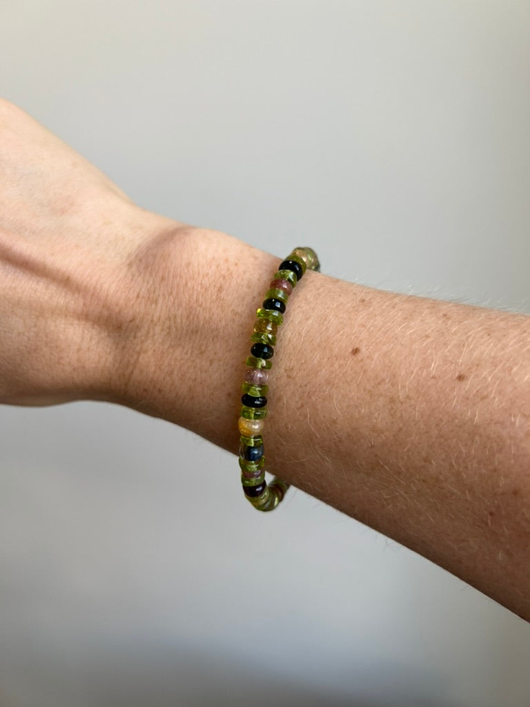 Tourmaline and Peridot Bracelet