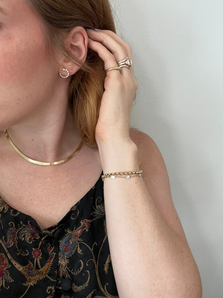 Diamond Front-Back Hoops