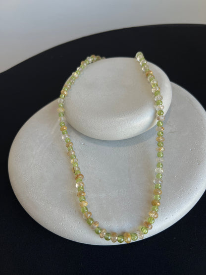 Peridot and Rutile Necklace