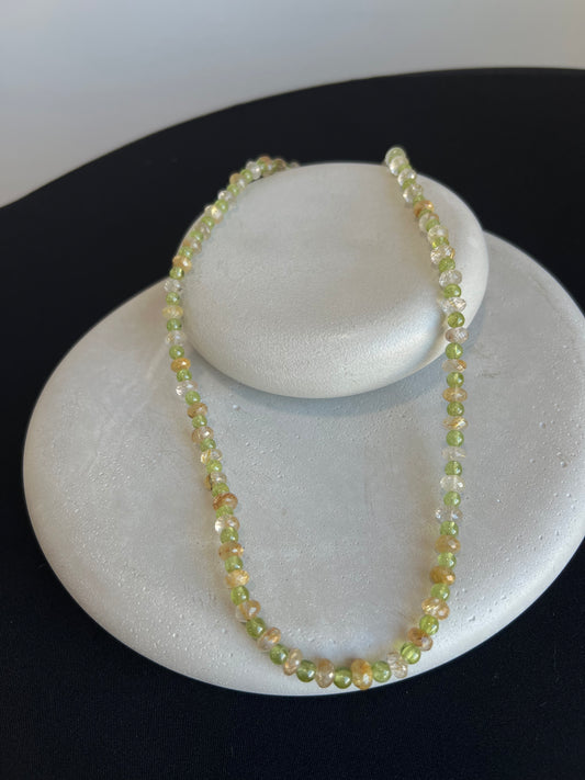 Peridot and Rutile Necklace