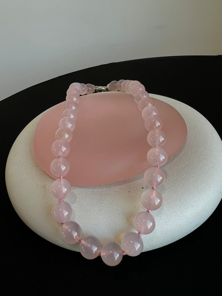 12 mm Pink Morganite on Silk