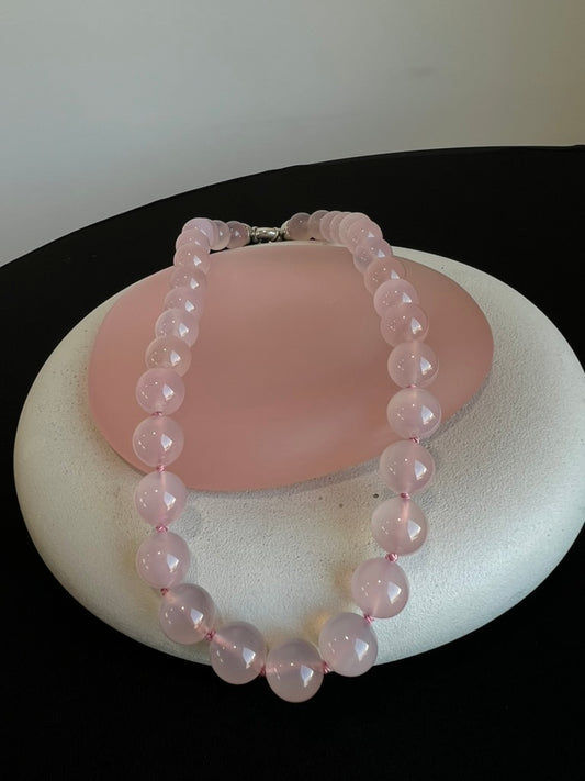 12 mm Pink Morganite on Silk