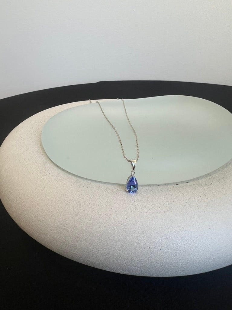 Pear Tanzanite Pendant