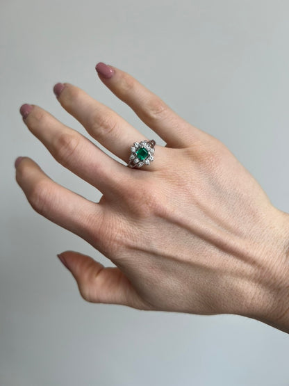 Emerald and Diamond Estate Ring