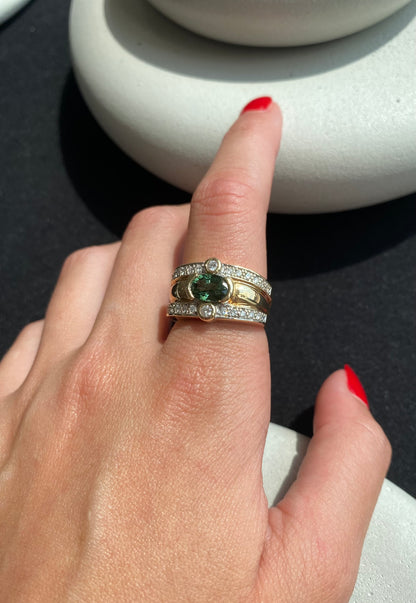 Green Sapphire Ring