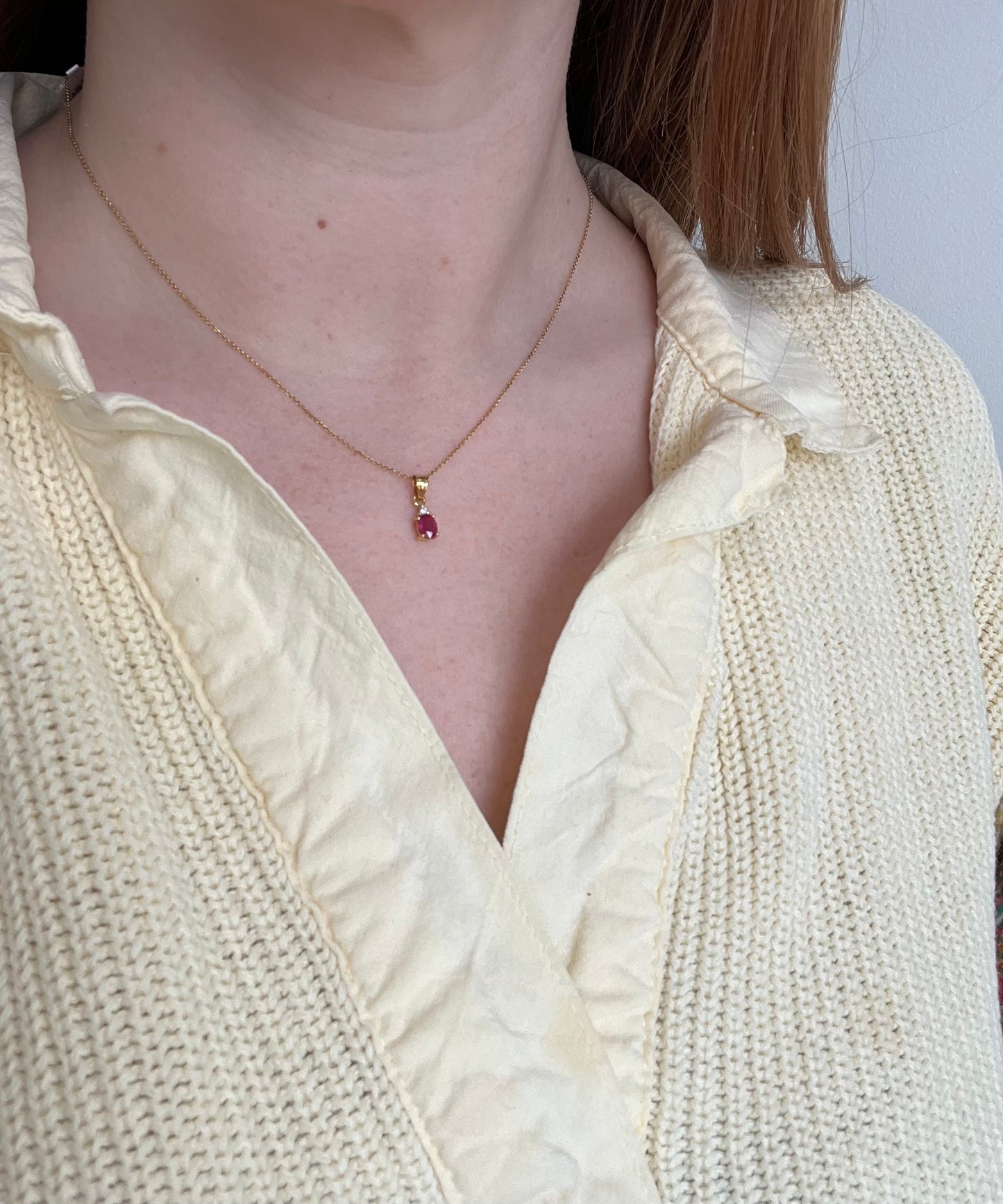 Ruby and Diamond Pendant
