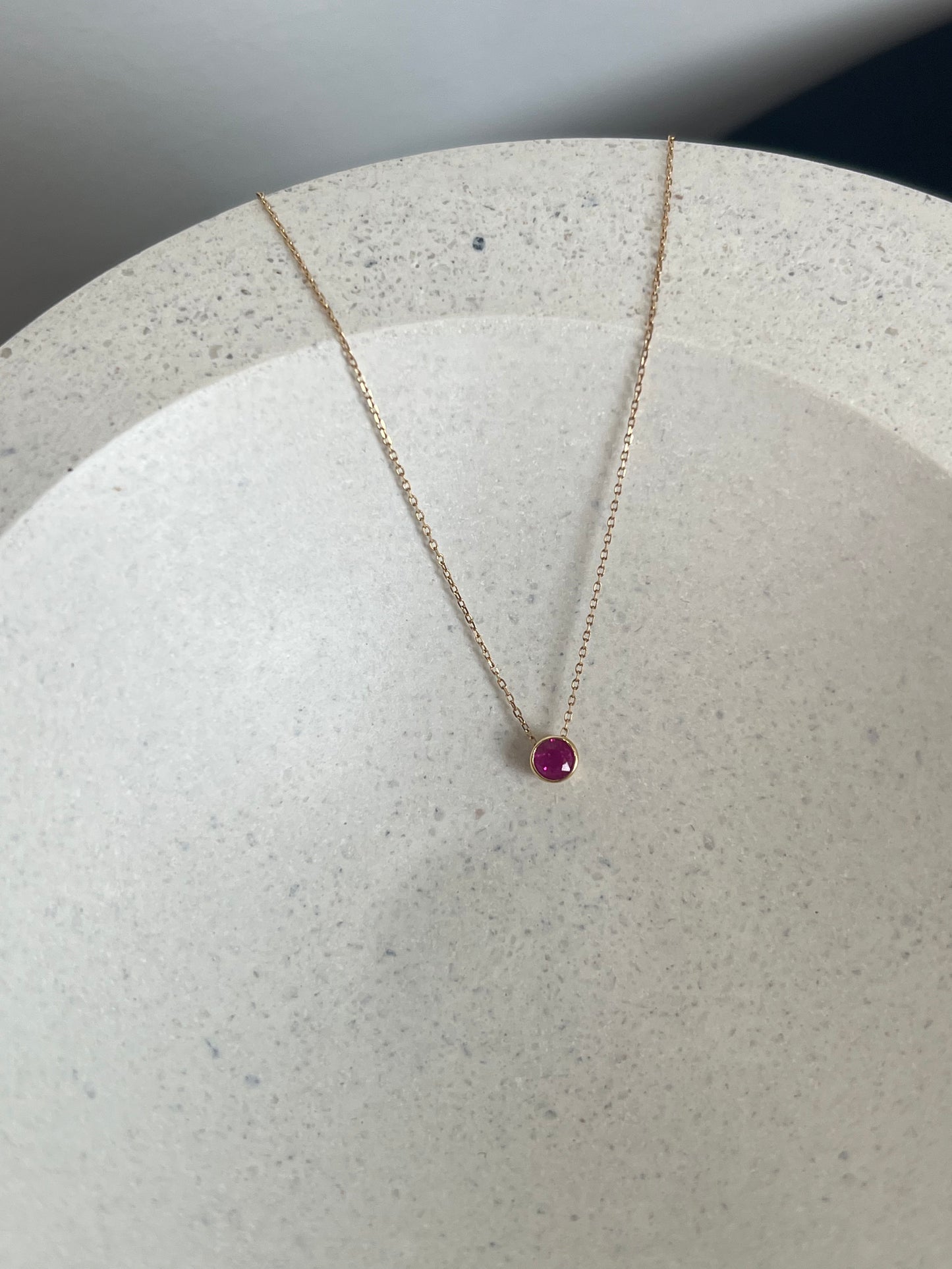 Ruby Bezel Pendant