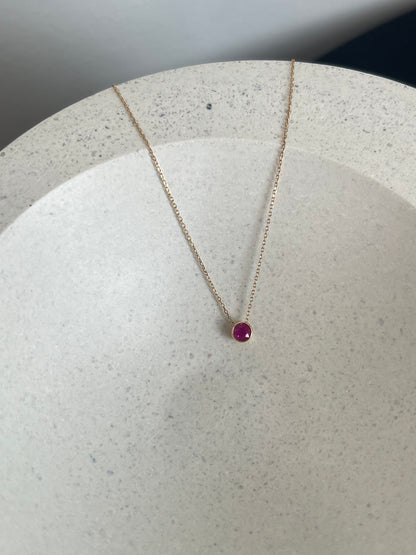 Ruby Bezel Pendant