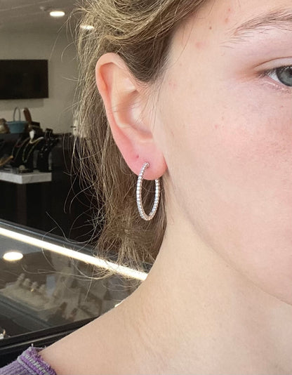 Inside-Out Lab Grown Diamond Hoop Earrings