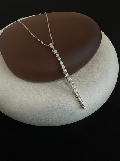 Vertical Diamond Bar Pendant