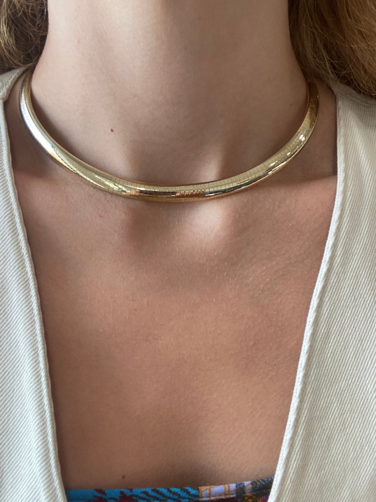 Estate 8mm Gold Omega Collar