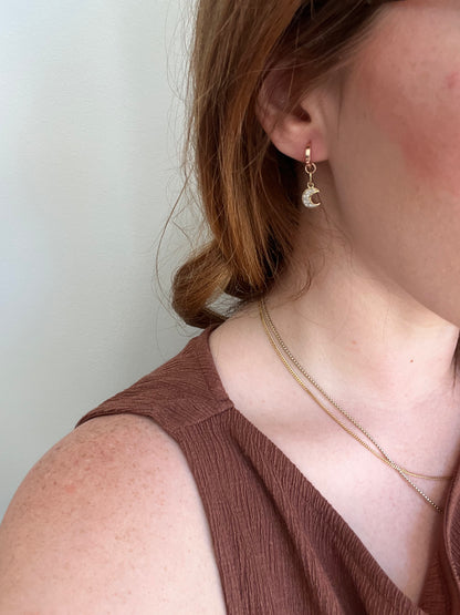 Moon and Star Earrings