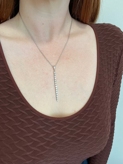 Vertical Diamond Bar Pendant