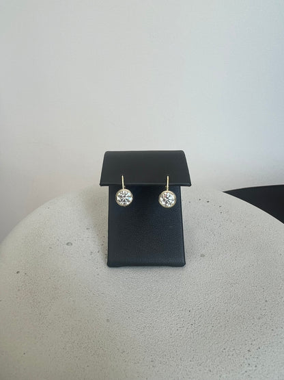 2.10 ct D VVS1 Lab Diamond Lever Back Earrings