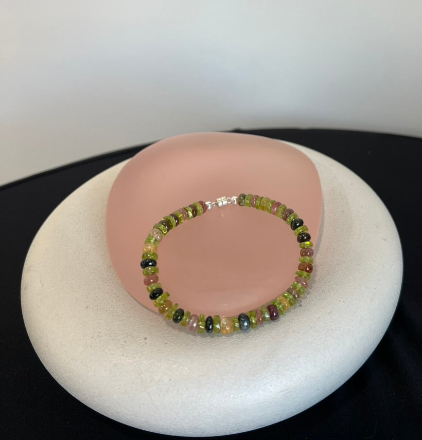 Tourmaline and Peridot Bracelet