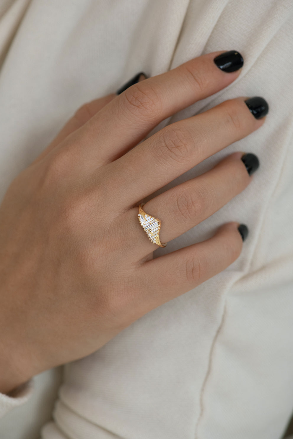 Art Deco Diamond Baguette Ring