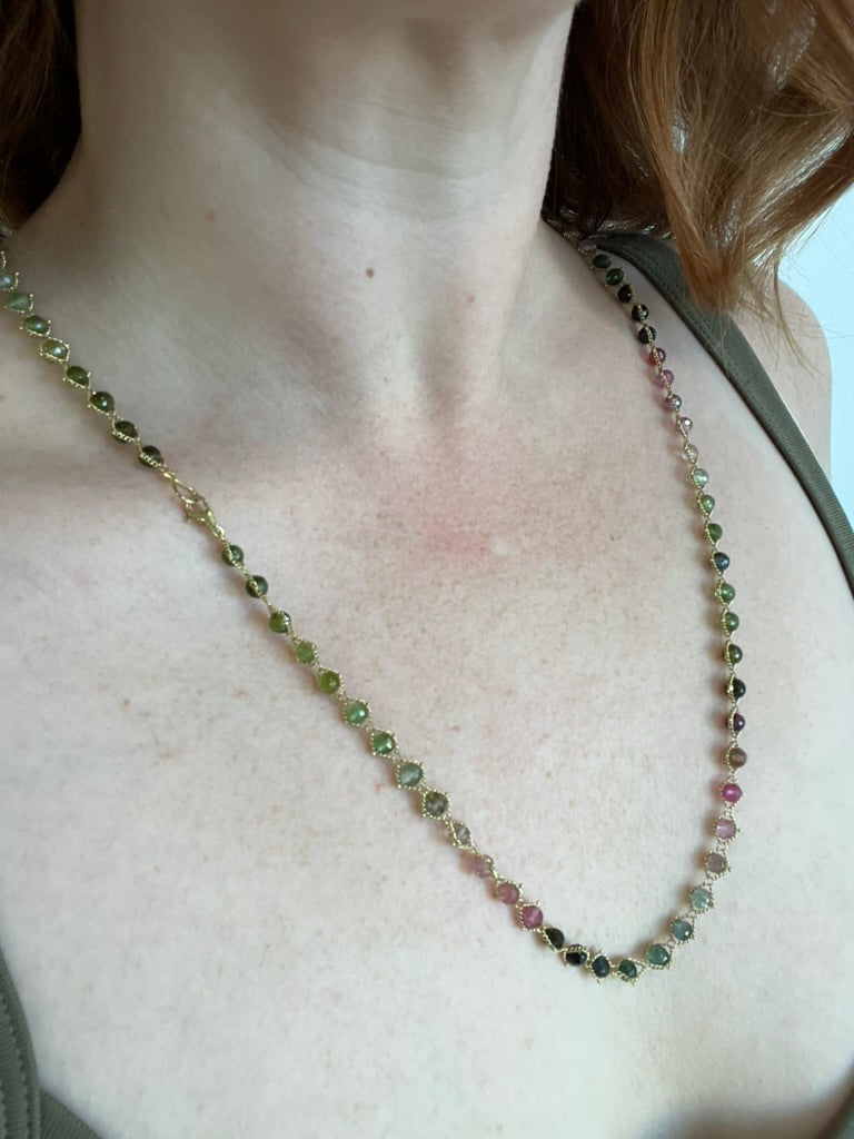 Watermelon Tourmaline Necklace