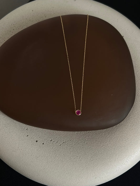 Ruby Bezel Pendant