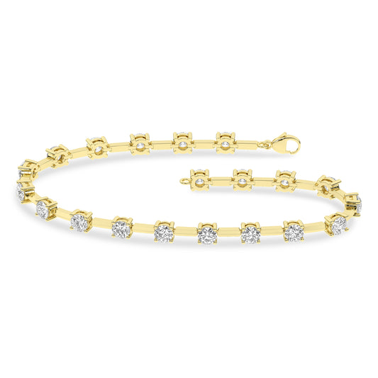 Lab Diamond Station Bracelet