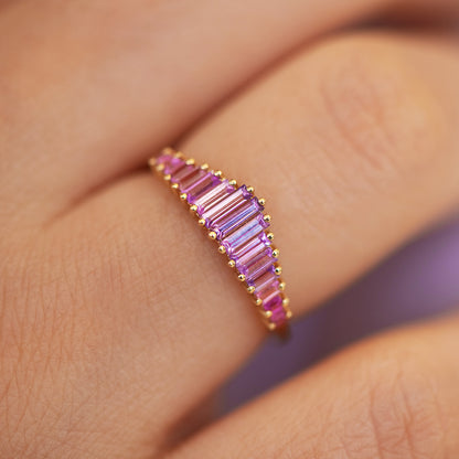 Purple & Lilac Sapphire Ring