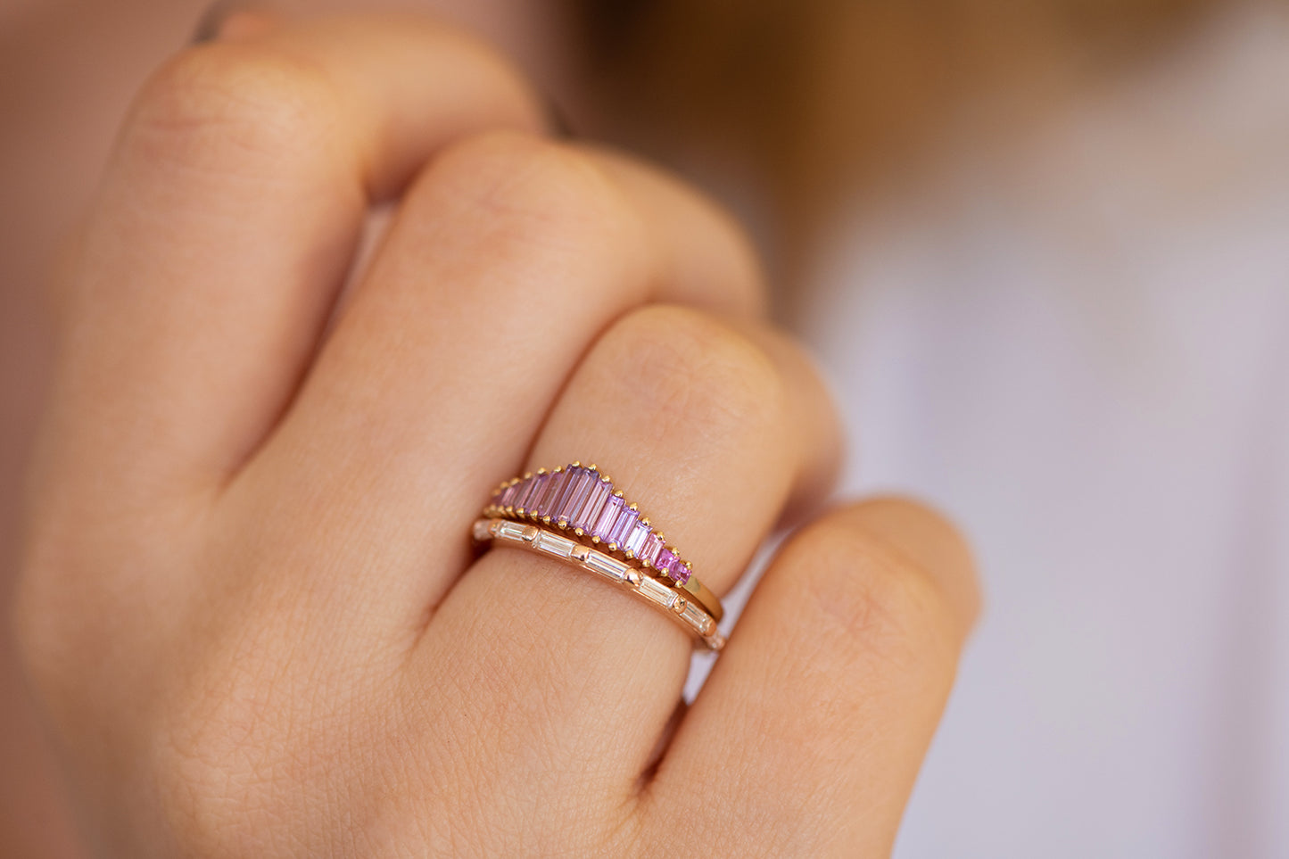 Purple & Lilac Sapphire Ring