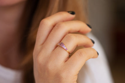 Purple & Lilac Sapphire Ring