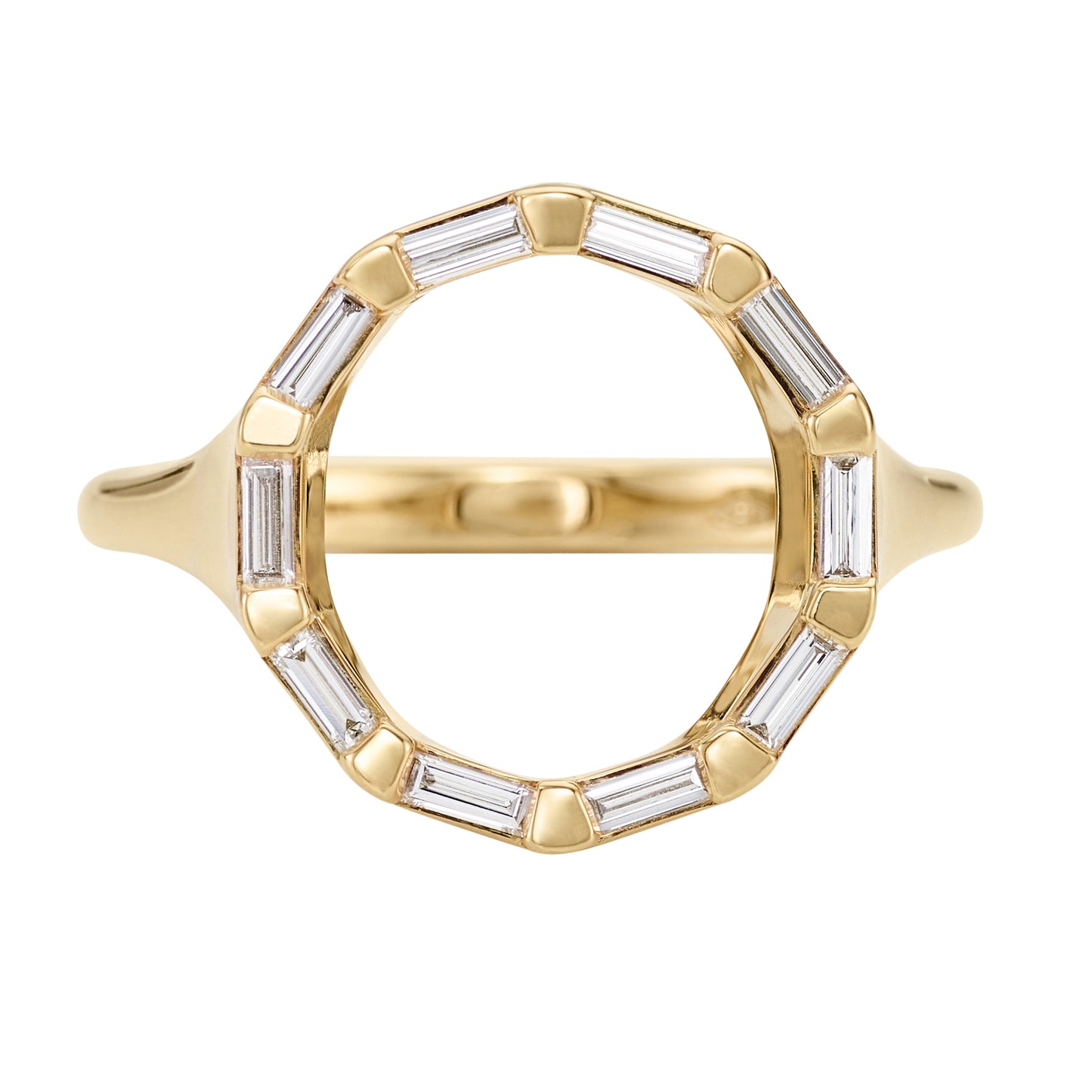 Baguette Diamond Circle Ring