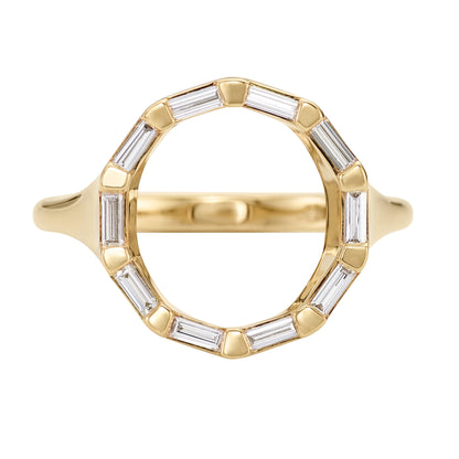 Baguette Diamond Circle Ring